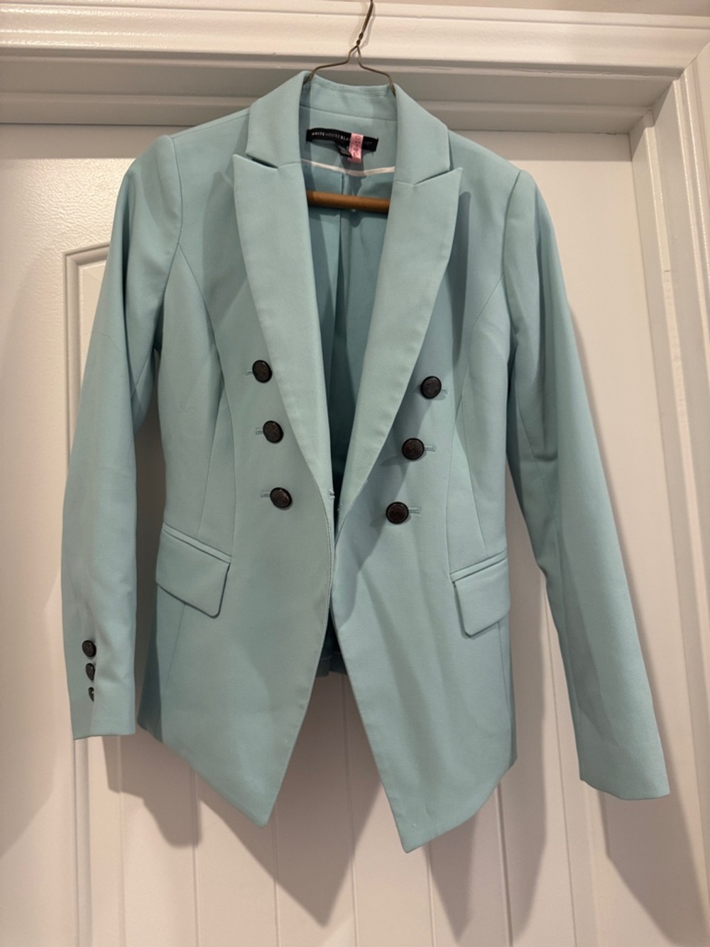 Mint Green/Aqua/Teal Double-Breasted Women's Blazer